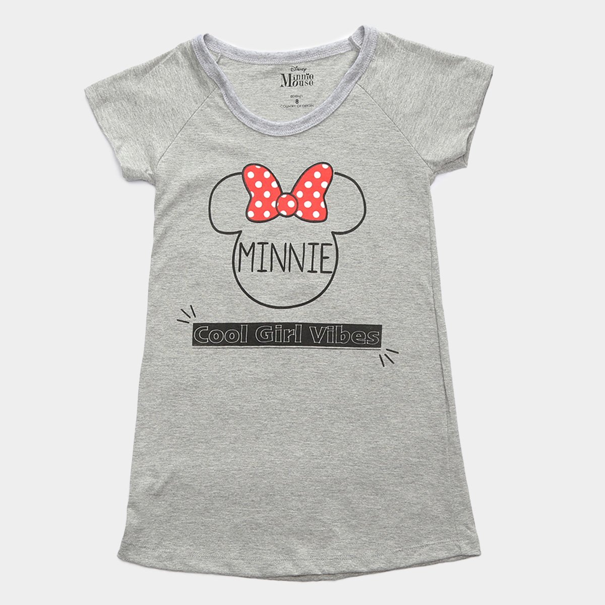 Vestido Infantil Disney Minnie Cool