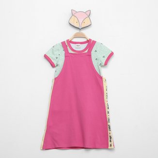 Vestido Infantil Elian Com Blusa Estampado