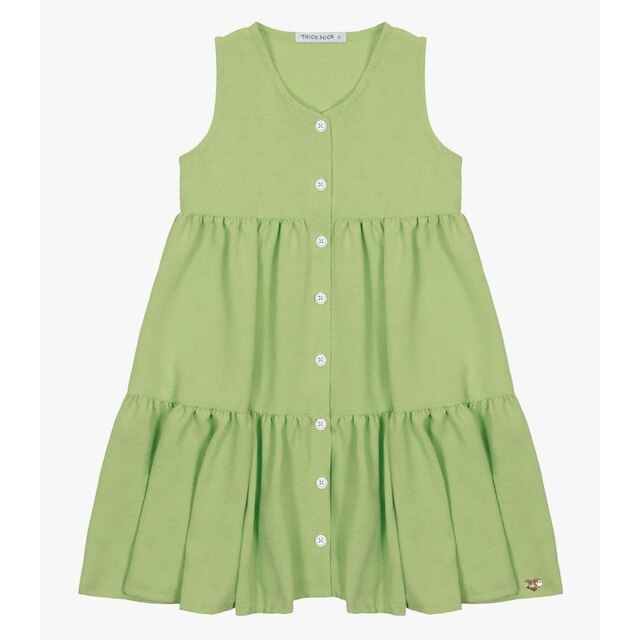 Vestido Infantil Em Air Flow Trick Nick Verde