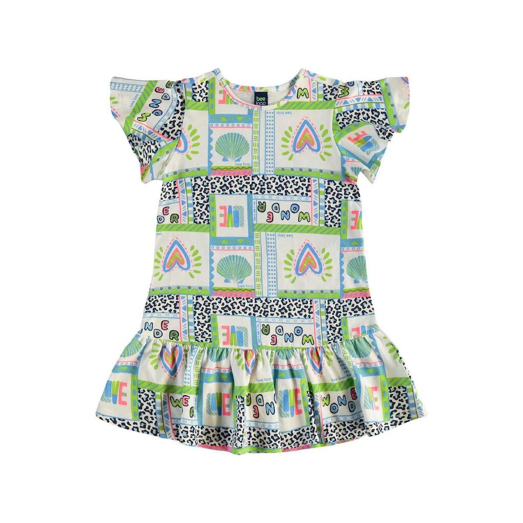 Vestido Infantil em Algodão Bee Loop