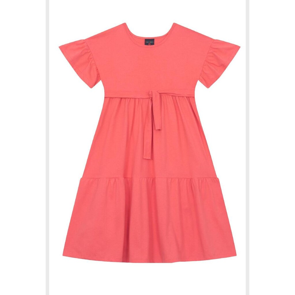 Vestido Infantil em Algodão com Babados Guloseima