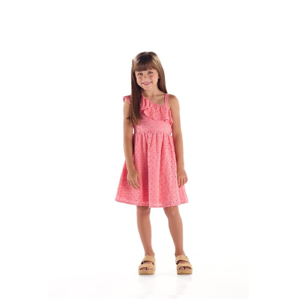 Vestido Infantil em Laise Babado Quimby