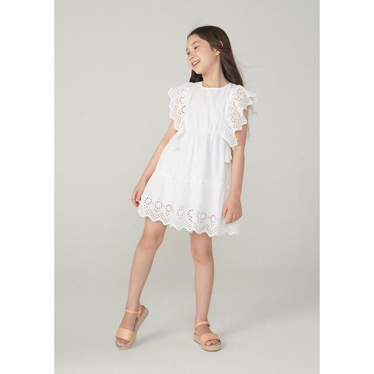 Vestido Infantil Em Tecido De Laise KVWUN0ASI6 Zattini