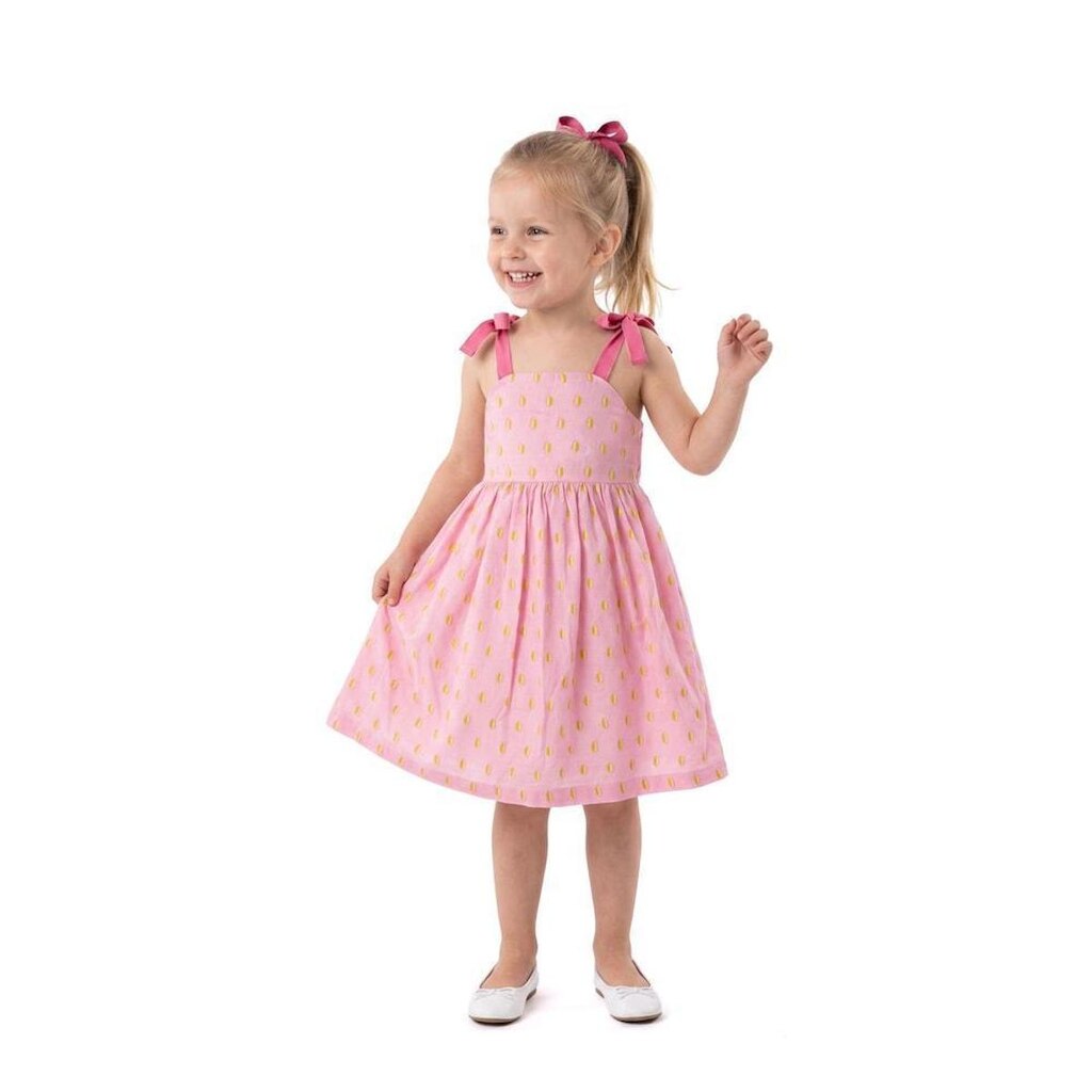 Vestido Infantil Era uma Vez Alphabeto Rosa