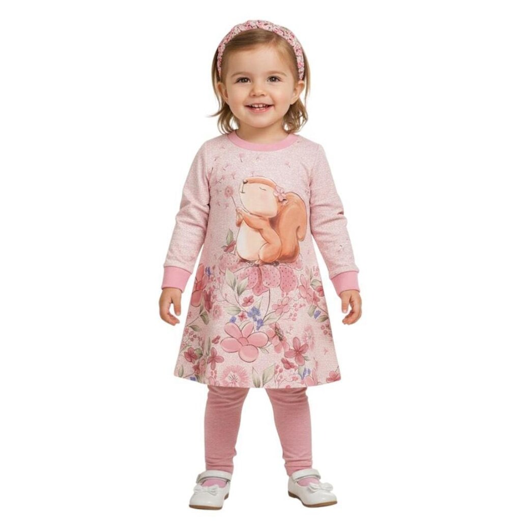 VESTIDO INFANTIL ESQUILA LOVE BOCA GRANDE