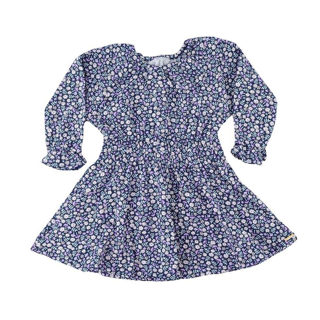 Vestido Infantil Feminino Carinhoso Floral ML Marinho - 1000