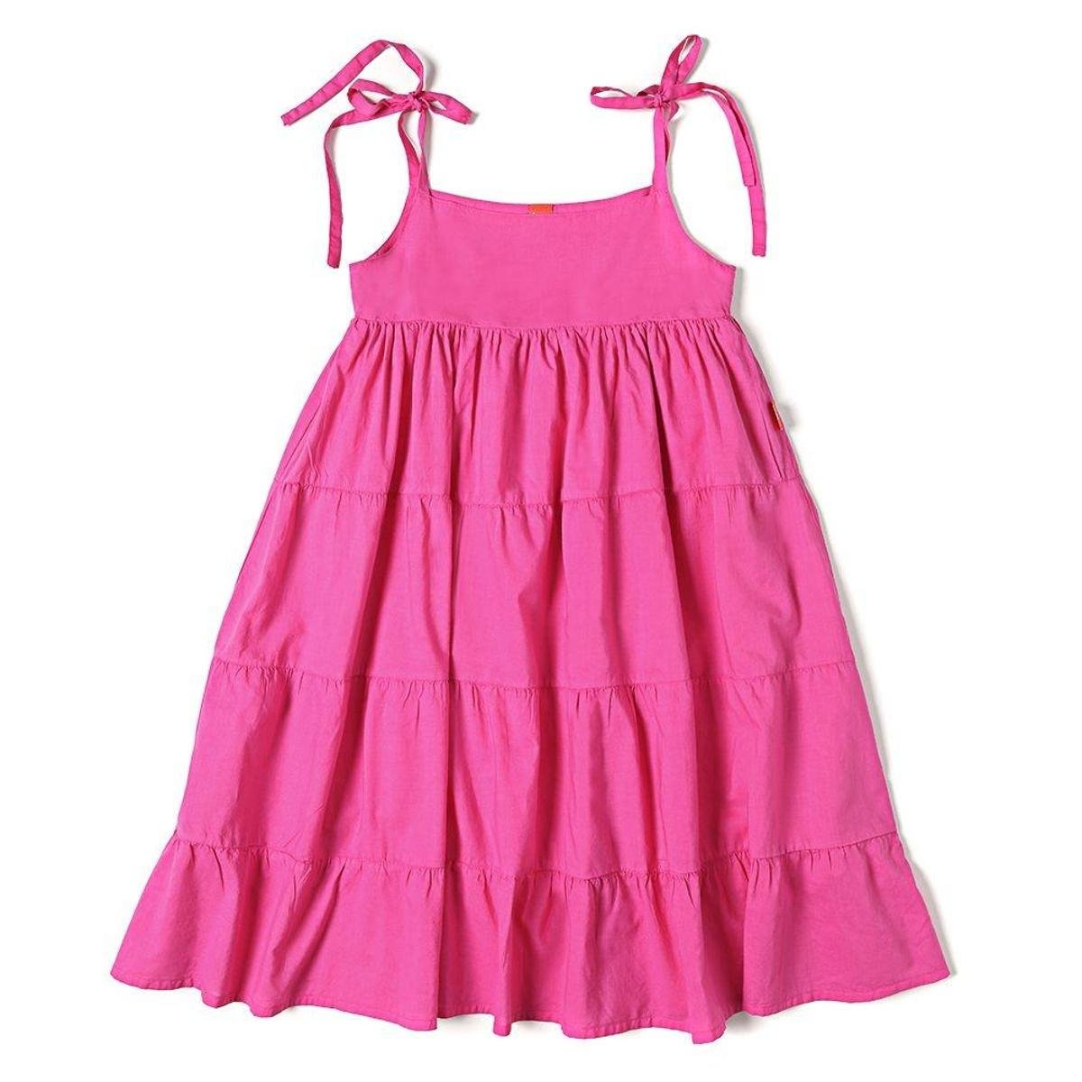 Vestido Infantil Jokenpô Cambraia - Rosa Menor preço em Vestido Infantil Jokenpô Cambraia - Rosa