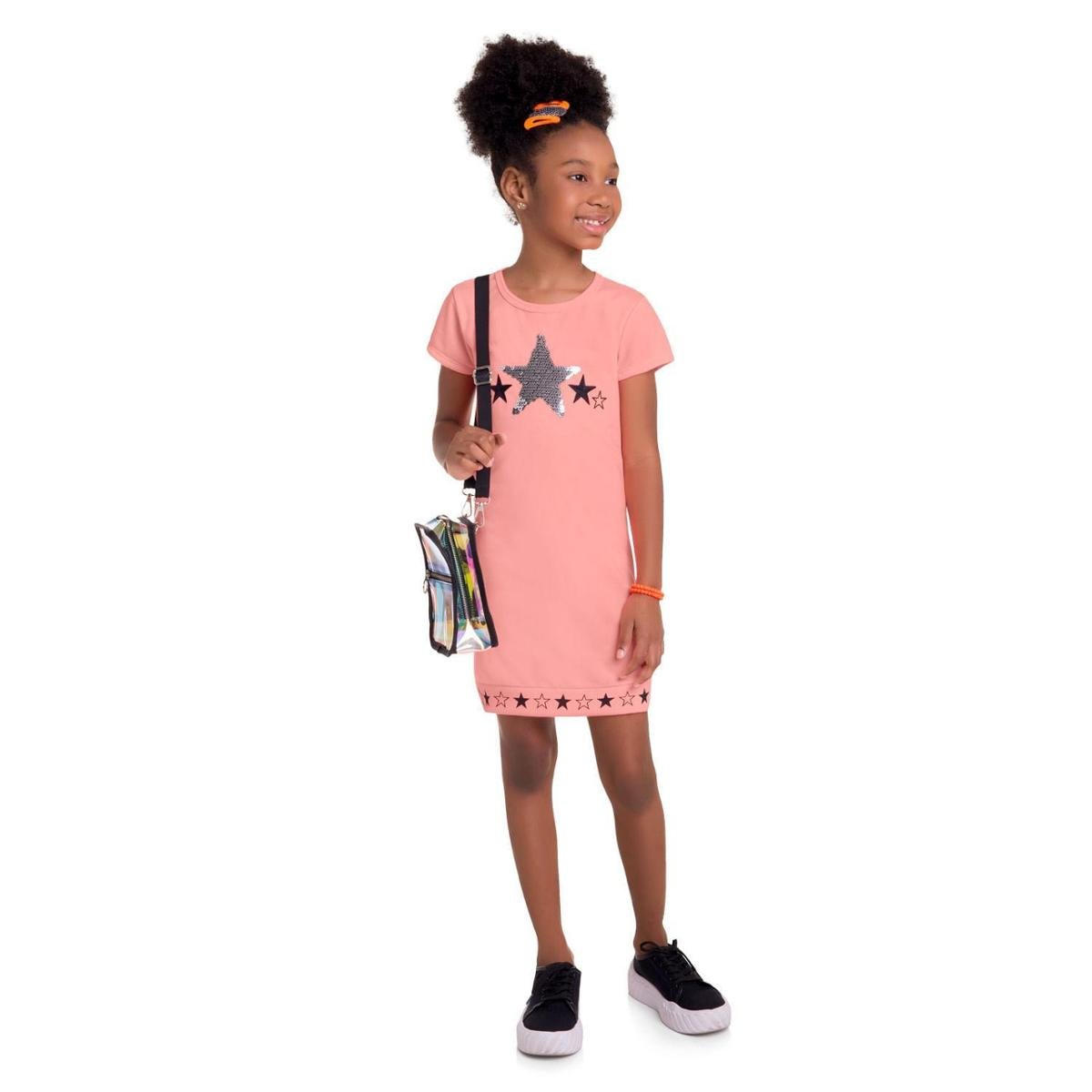 Vestido Infantil Kyly Meia Malha 111516.12517.6 Kyly - Rosa Menor preço em Vestido Infantil Kyly Meia Malha 111516.12517.6 Kyly - Rosa