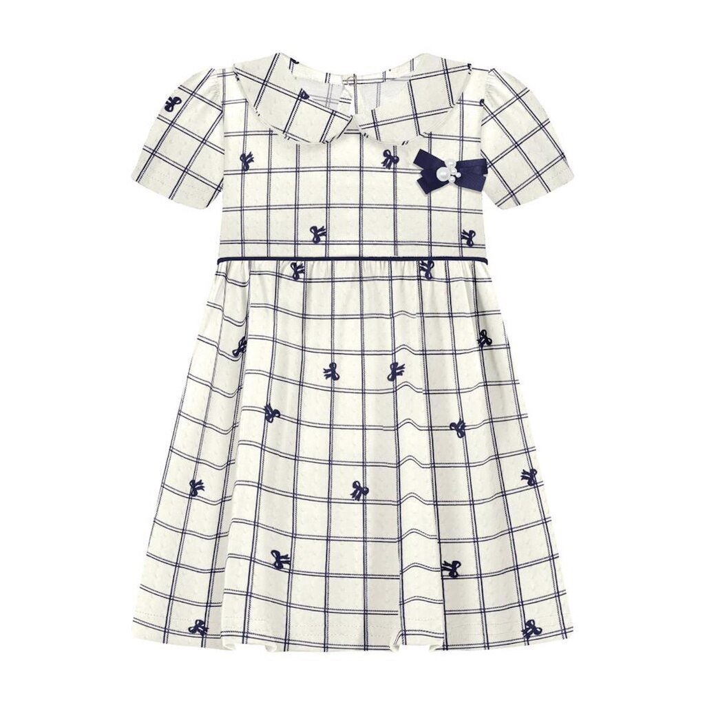 Vestido Infantil Malha Nikko Manga Curta Alakazoo Ref. A5209