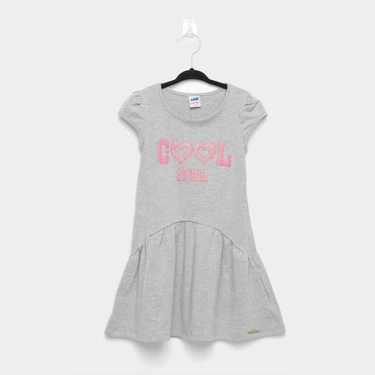 Vestido Infantil Marlan Cool Girl Básico - Mescla