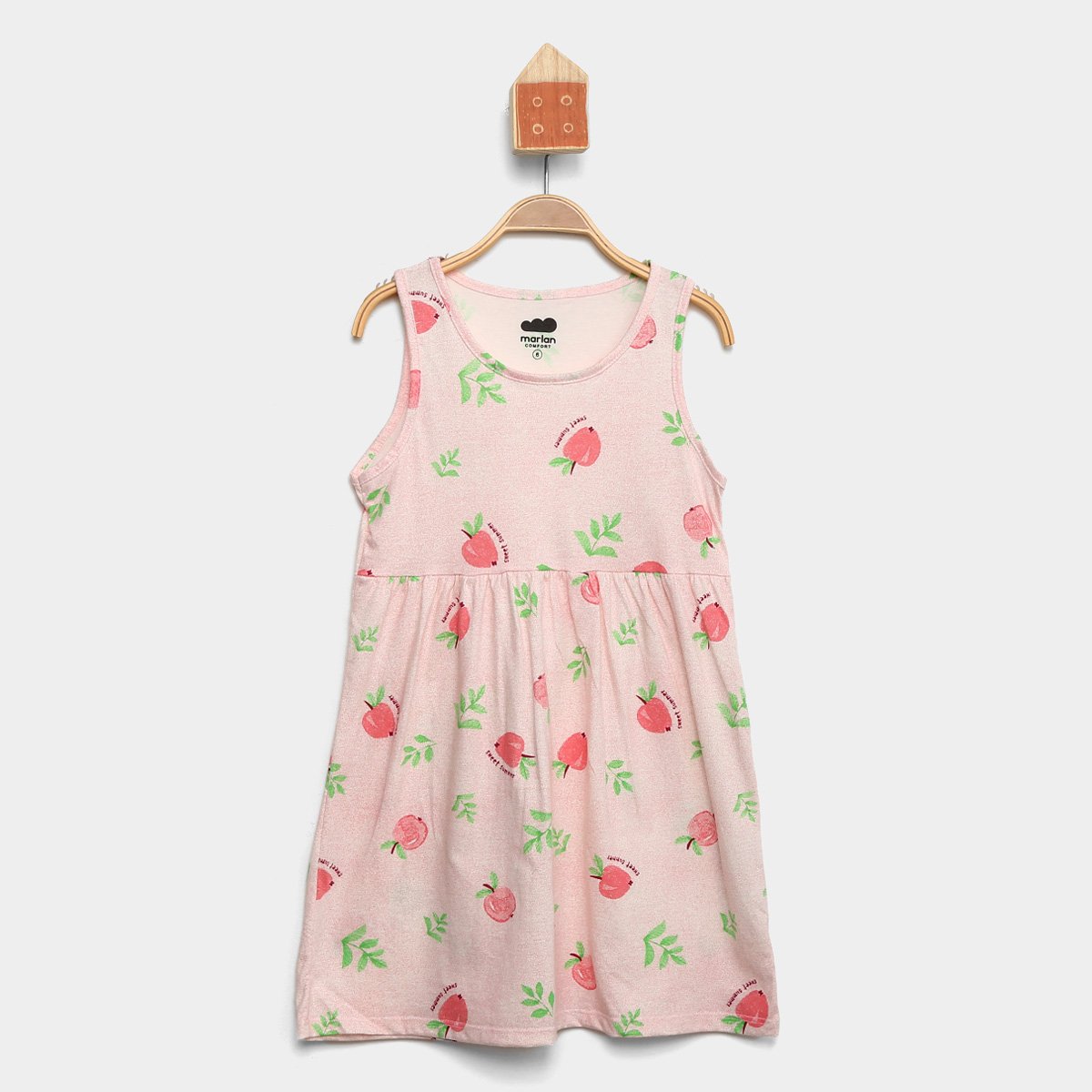 Vestido Infantil Marlan Malha Estampado Feminino - Laranja Menor preço em Vestido Infantil Marlan Malha Estampado Feminino - Laranja