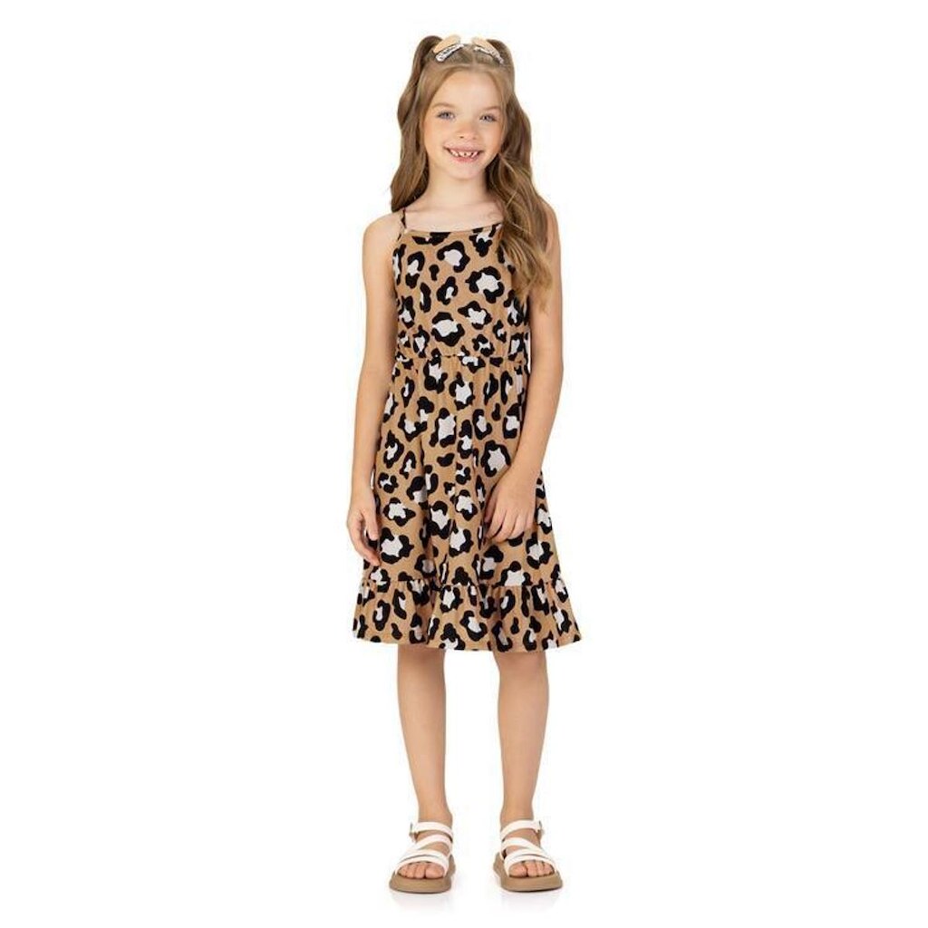 Vestido Infantil Menina Animal Print