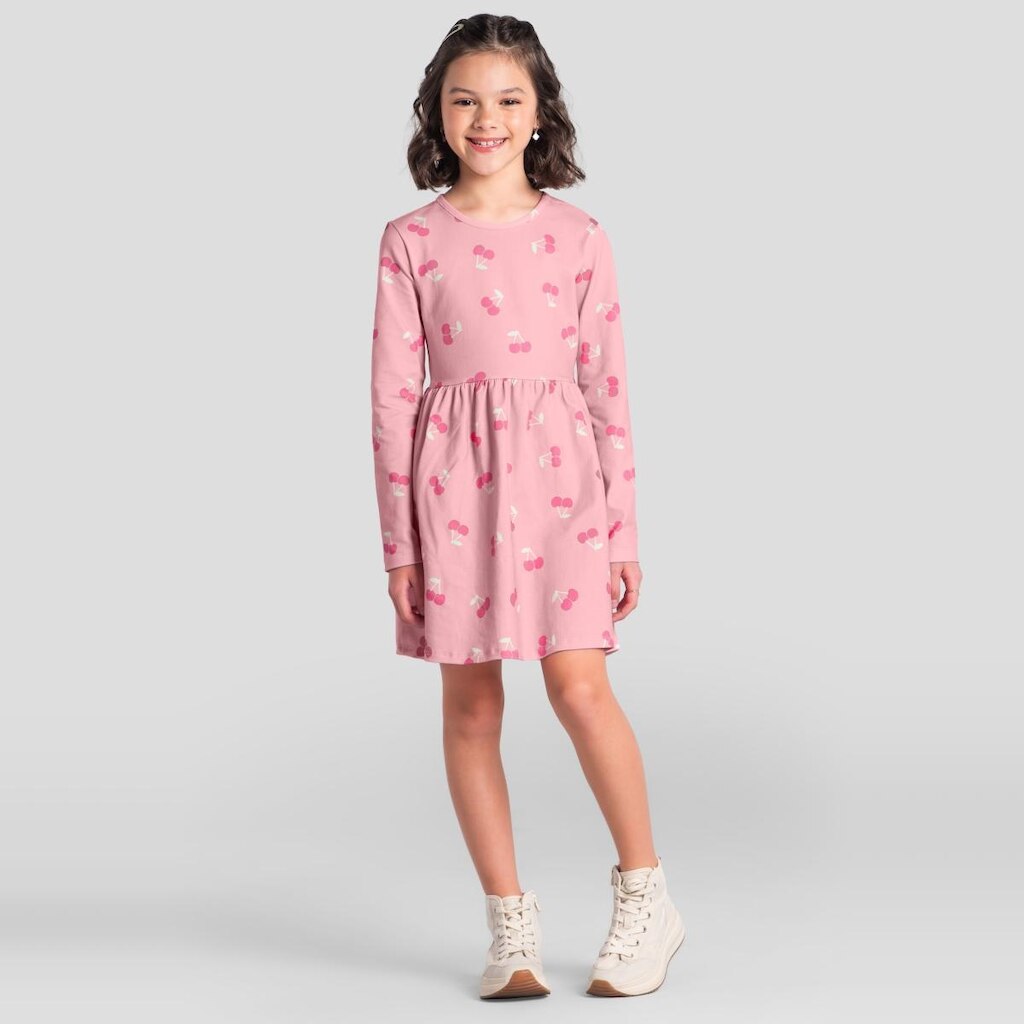 Vestido infantil menina em cotton Brandili