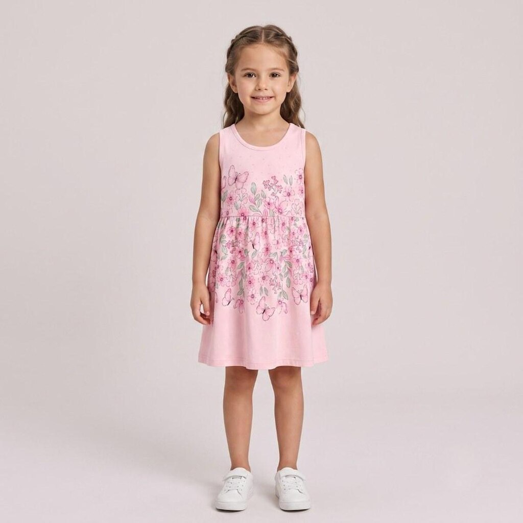 Vestido Infantil Menina Estampado Flores Rovi Kids