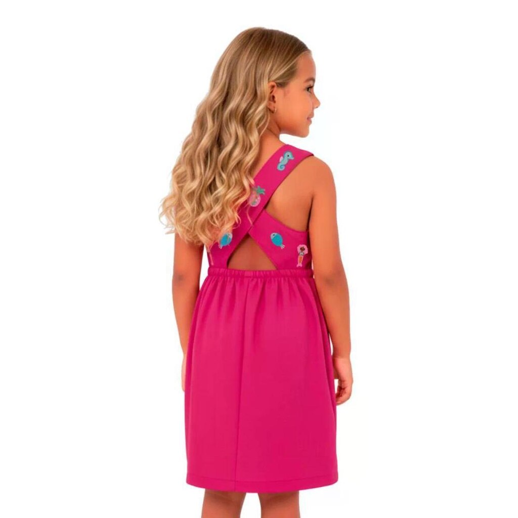 Vestido Infantil Menina- Love Verão Alphabeto Pink