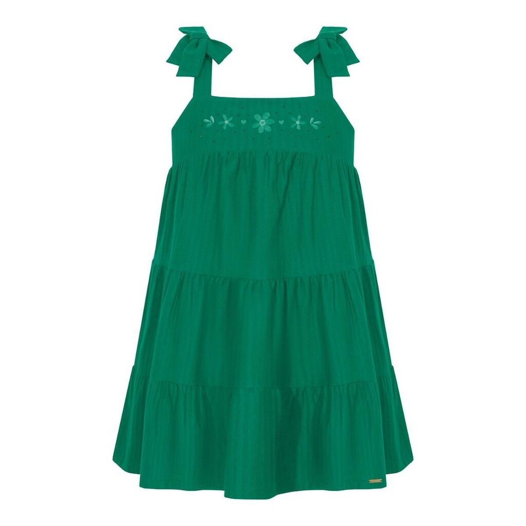 Vestido Infantil Menina Verde Glimmer Verde Alakazoo