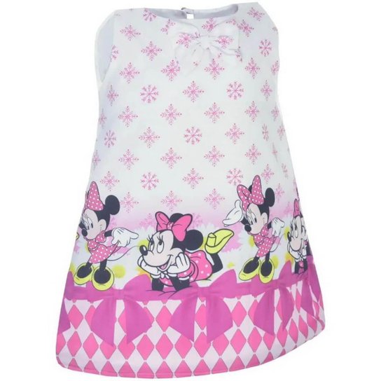 Vestido Infantil Minnie Rosa Trapézio Tubinho Zattini