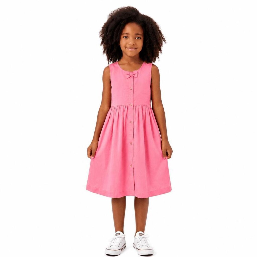 Vestido Infantil Rosa Tigrinho Gummy Bear Alphabeto