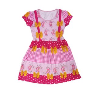 Vestido Infantil Temático Caipira Estampado Festa Junina