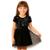 Vestido Infantil Temático Fantasia Halloween Teia de Aranha - Preto