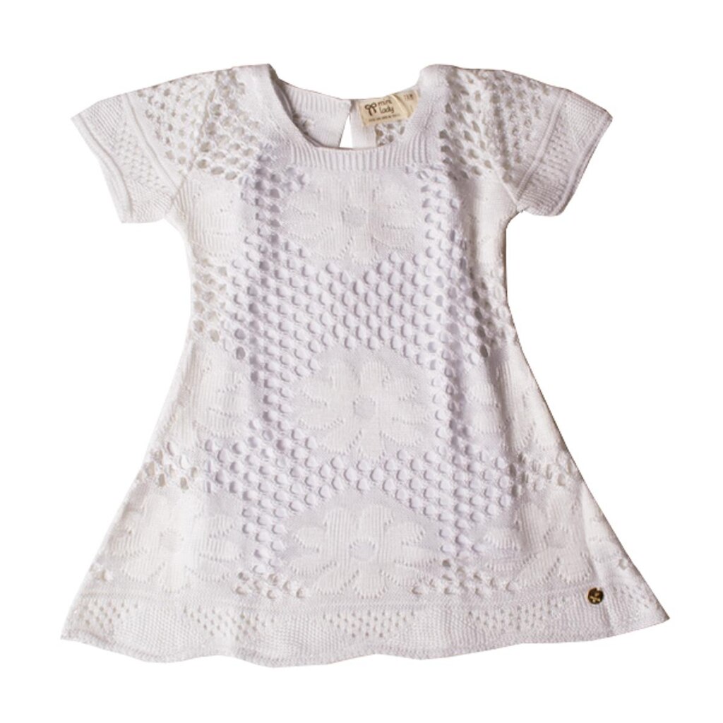 Vestido Infantil Tricô Hibisco Mini Lady Feminino
