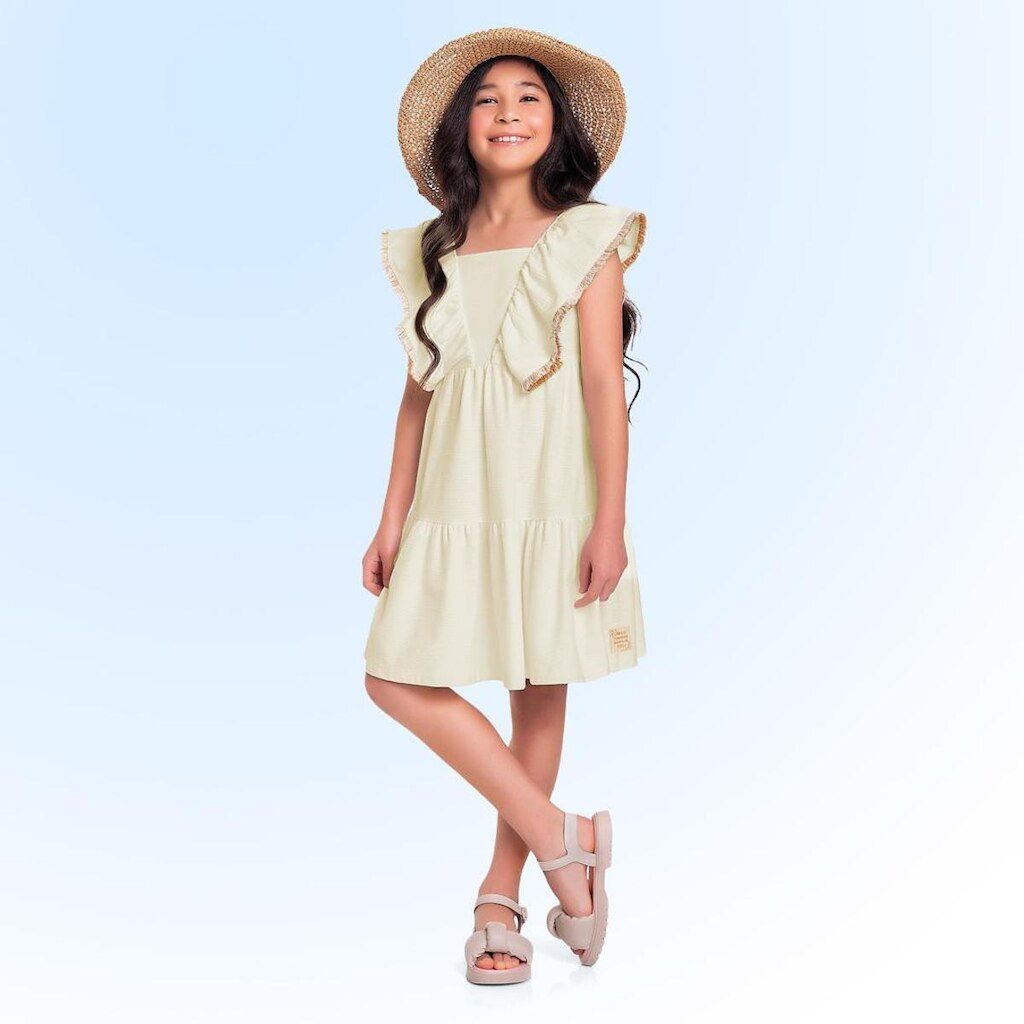 Vestido Infantil Verão em Malha Florence Tam 4 a 10 - Fakini
