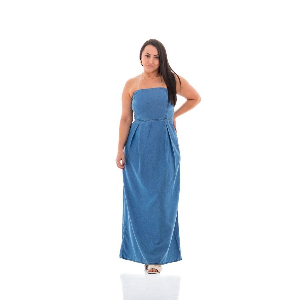 Vestido Jeans Feminino Arauto Tomara Que Caia