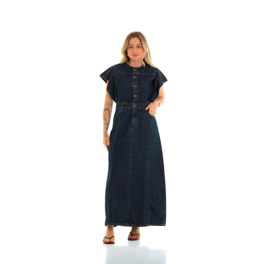Vestido Jeans Feminino Arauto