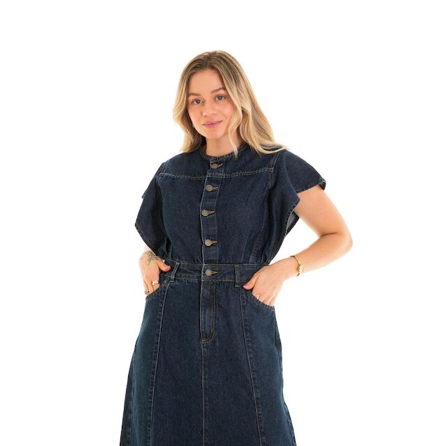 Vestido Jeans Feminino Arauto