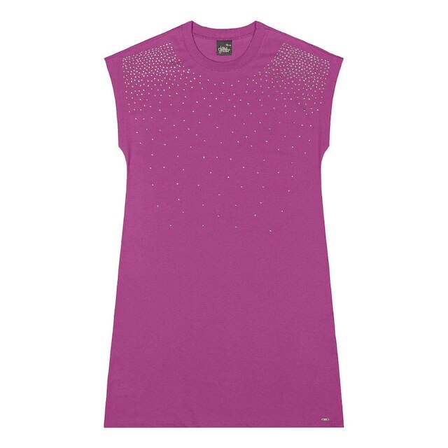Vestido Juvenil com Strass Gloss