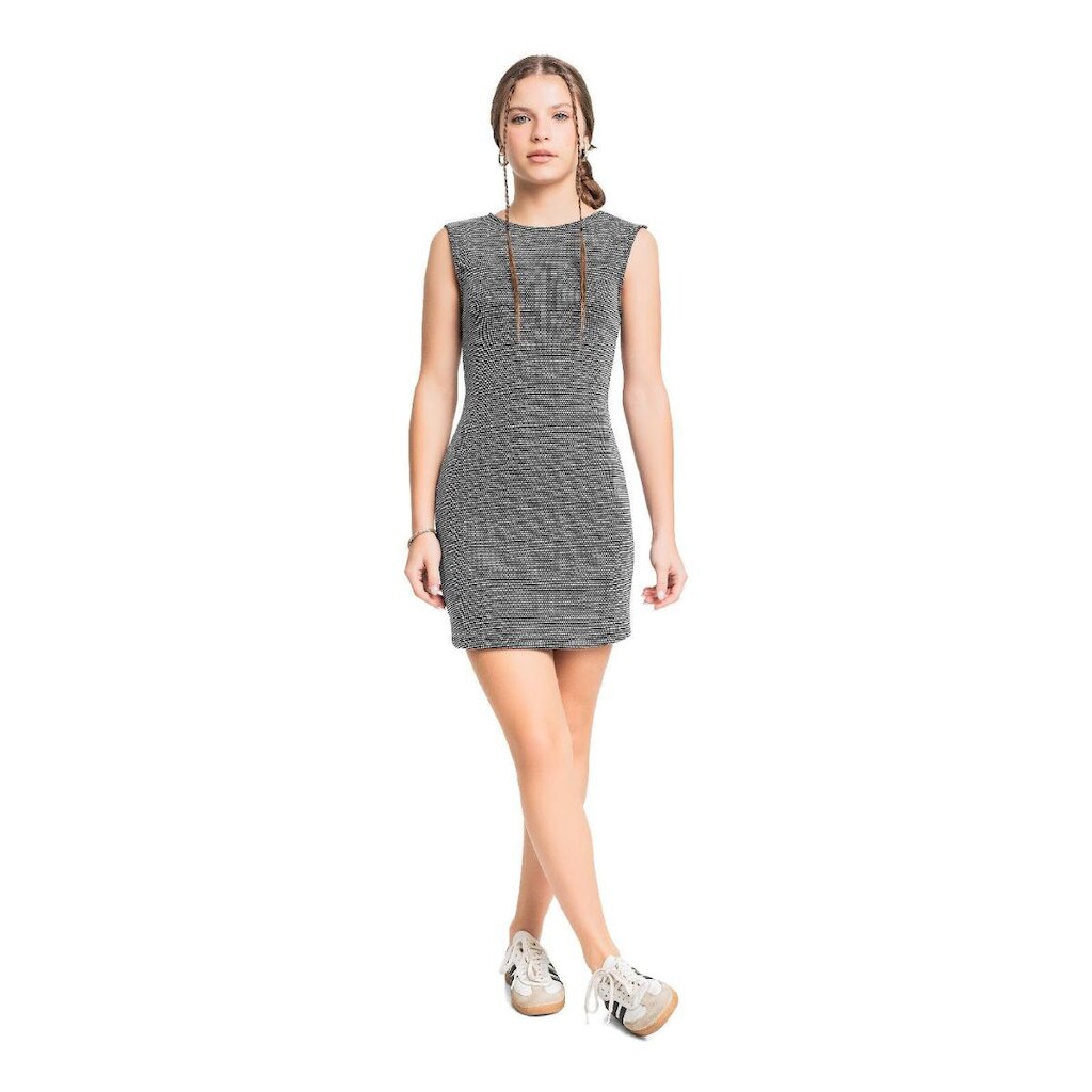 Vestido Juvenil em Malha Trabalhada Gloss
