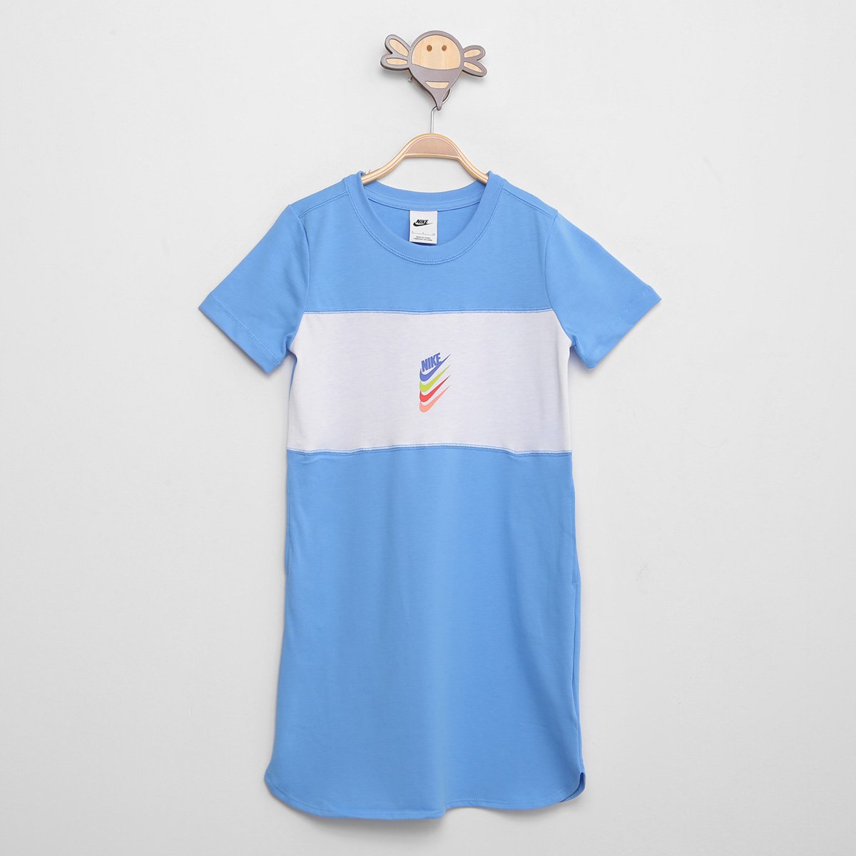 Vestido Juvenil Nike Sportwear DNA - Azul+Branco é ruim? Vestido Juvenil Nike Sportwear DNA - Azul+Branco é boa?