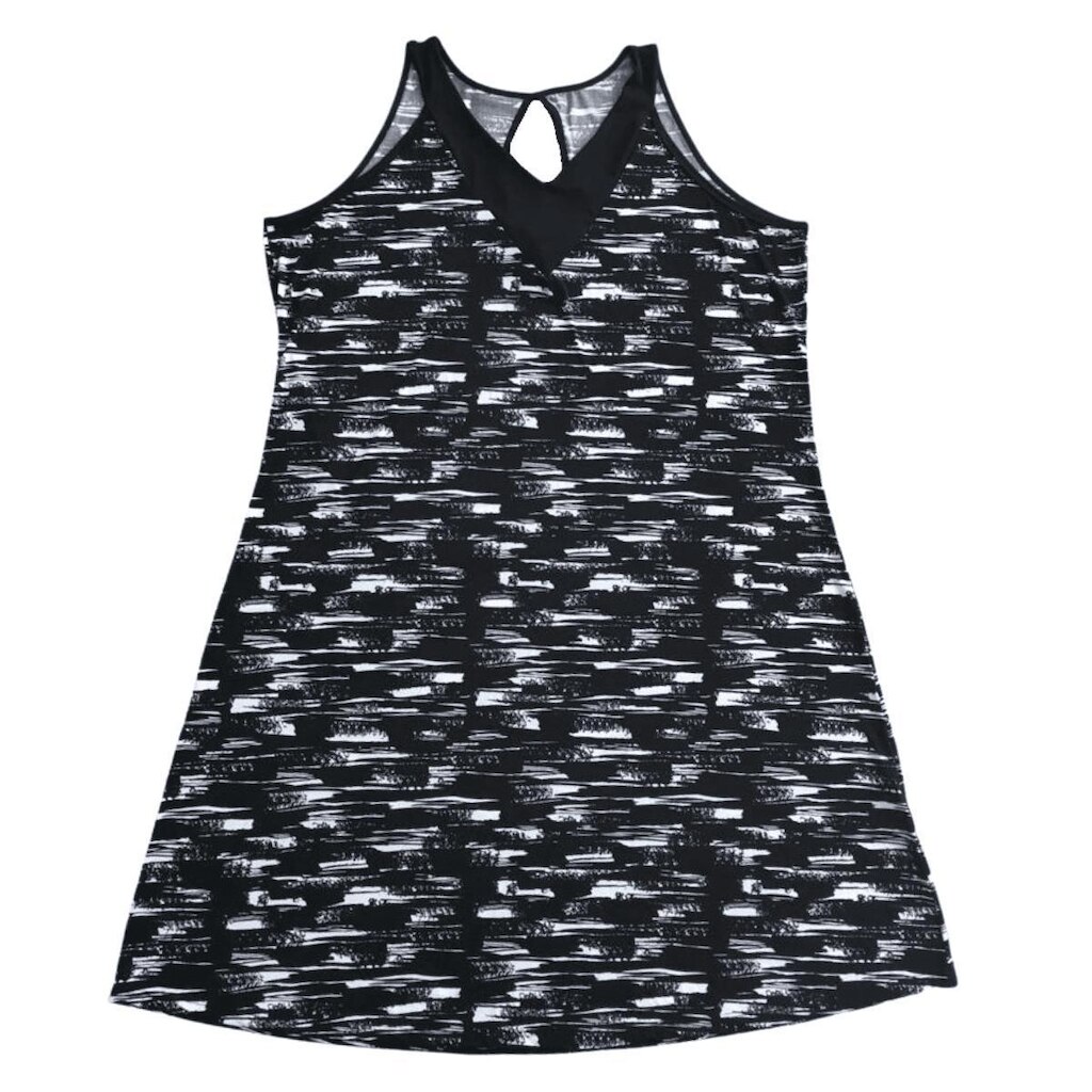 Vestido Liganete Estampado Cavado Gola V Detalhe Gota Atrás