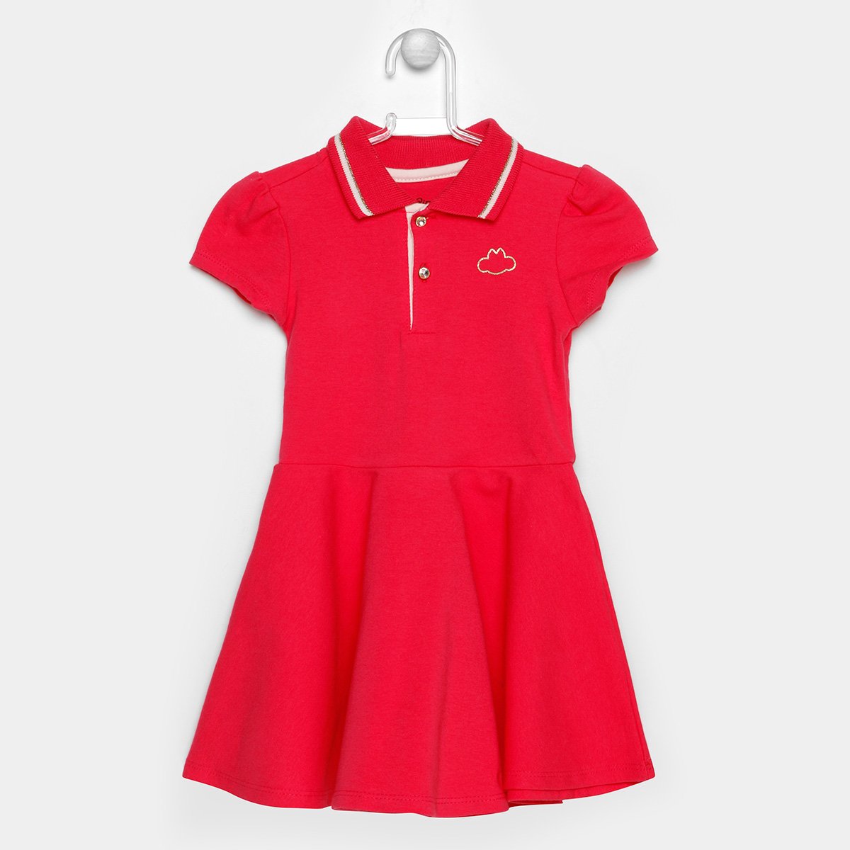 vestido polo infantil amarelo