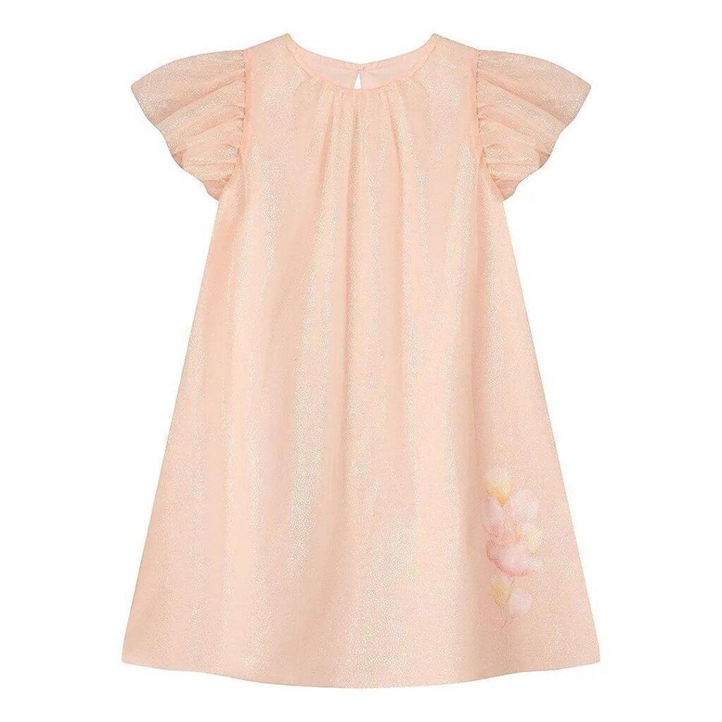 Vestido Lilica Ripilica Tule Kids Balon Salmão Rosa