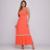 Vestido Longo Alça Barra Guipir com Bojo B'Bonnie Sarah Coral - Laranja