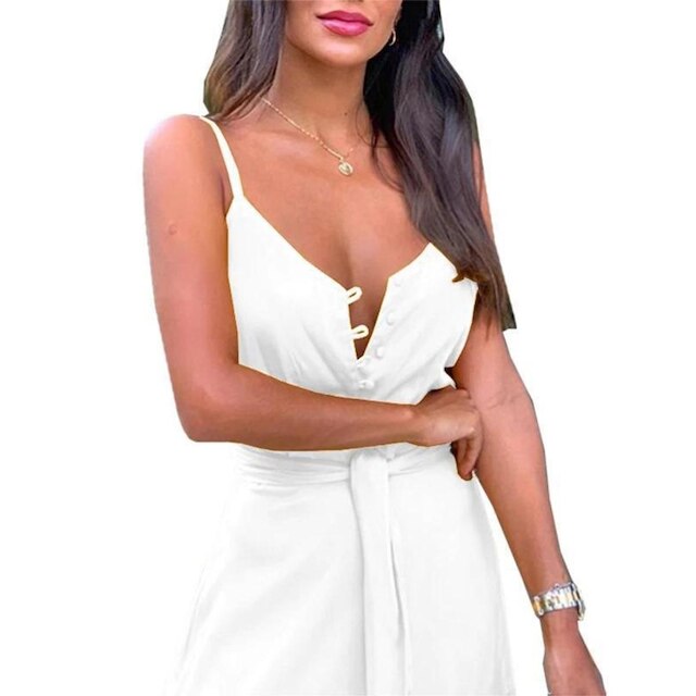 Vestido Longo De Alcinha Festa Com Decote Em Botões