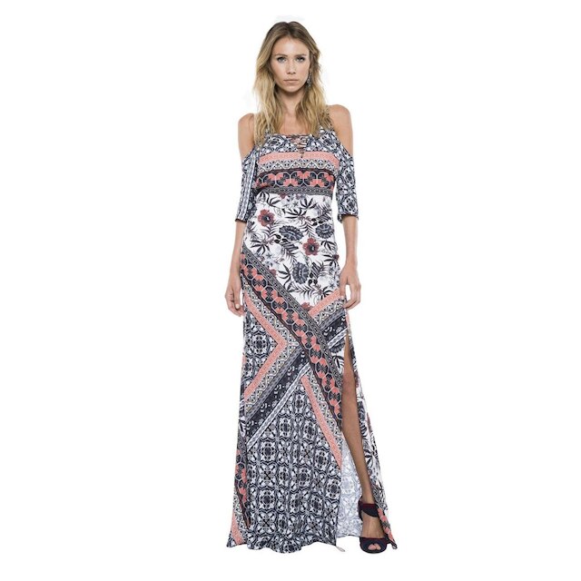 Vestido Longo Estampa Lenço Estampado G