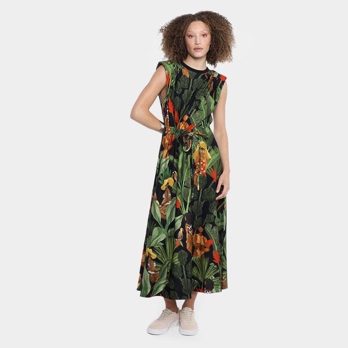 Vestido Longo Farm Beleza Tropical Menor preço em Vestido Longo Farm Beleza Tropical