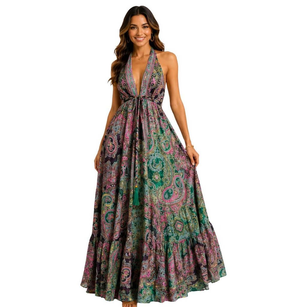 Vestido Longo Feminino Frente Única