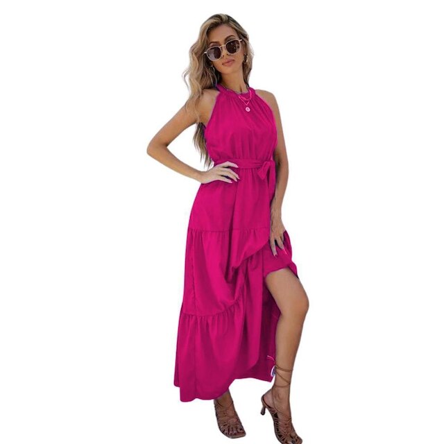 Vestido Longo Festa Convidada De Camadas Feminino
