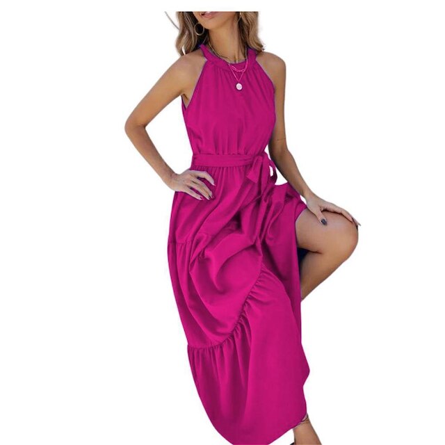 Vestido Longo Festa Convidada De Camadas Feminino