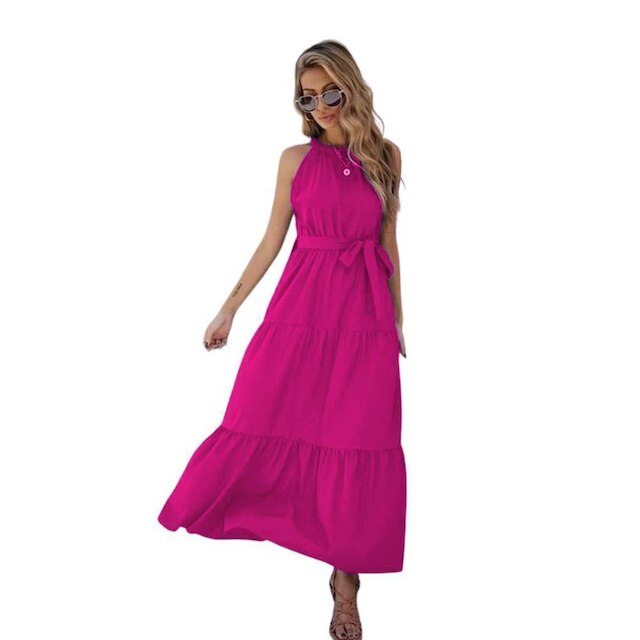 Vestido Longo Festa Convidada De Camadas Feminino