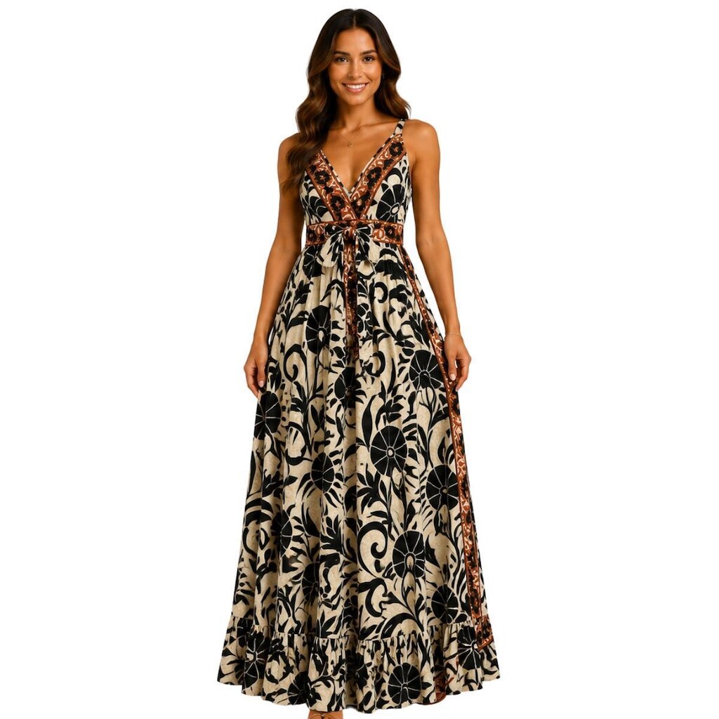 Vestido Longo Indiano Feminino