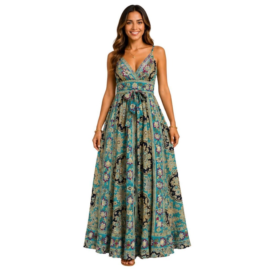 Vestido Longo Indiano Feminino