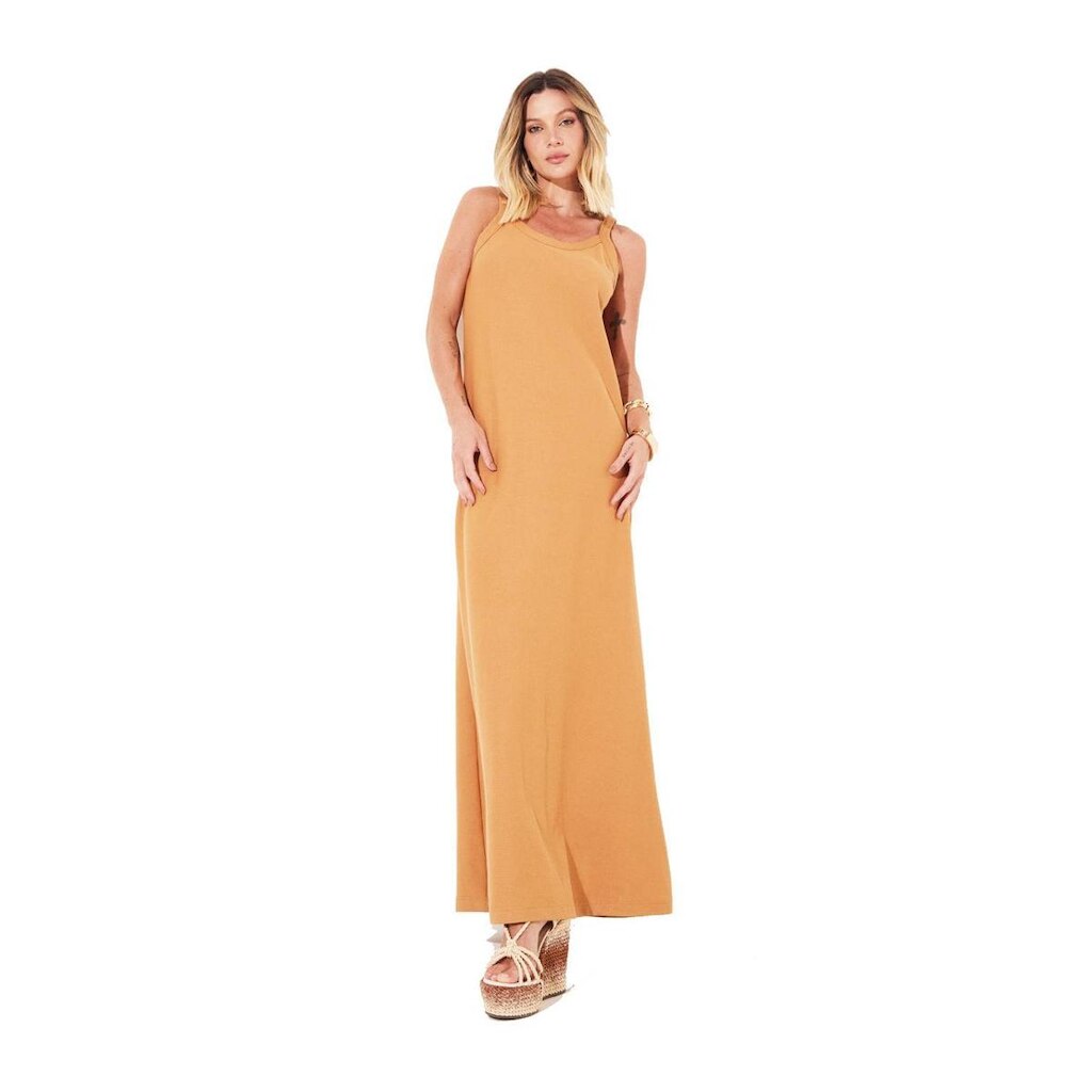 Vestido Longo Sommer Bege Belgati Tam. P