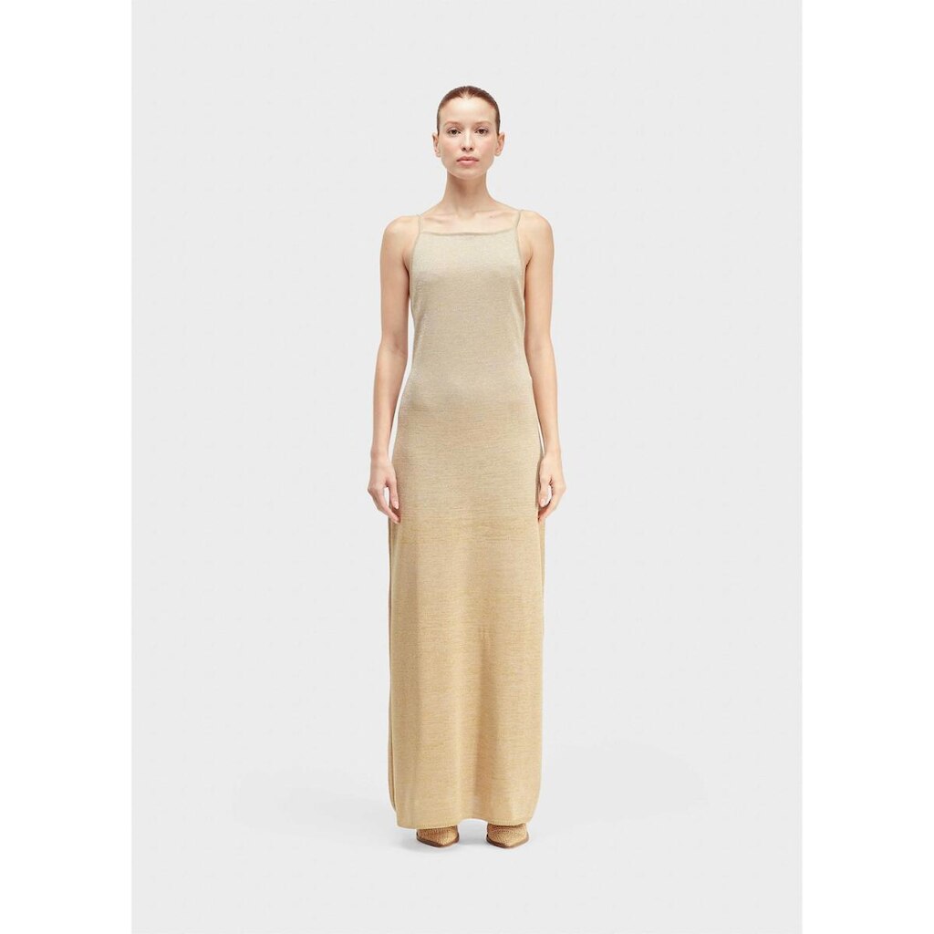 Vestido longo tricot lurex OSKLEN