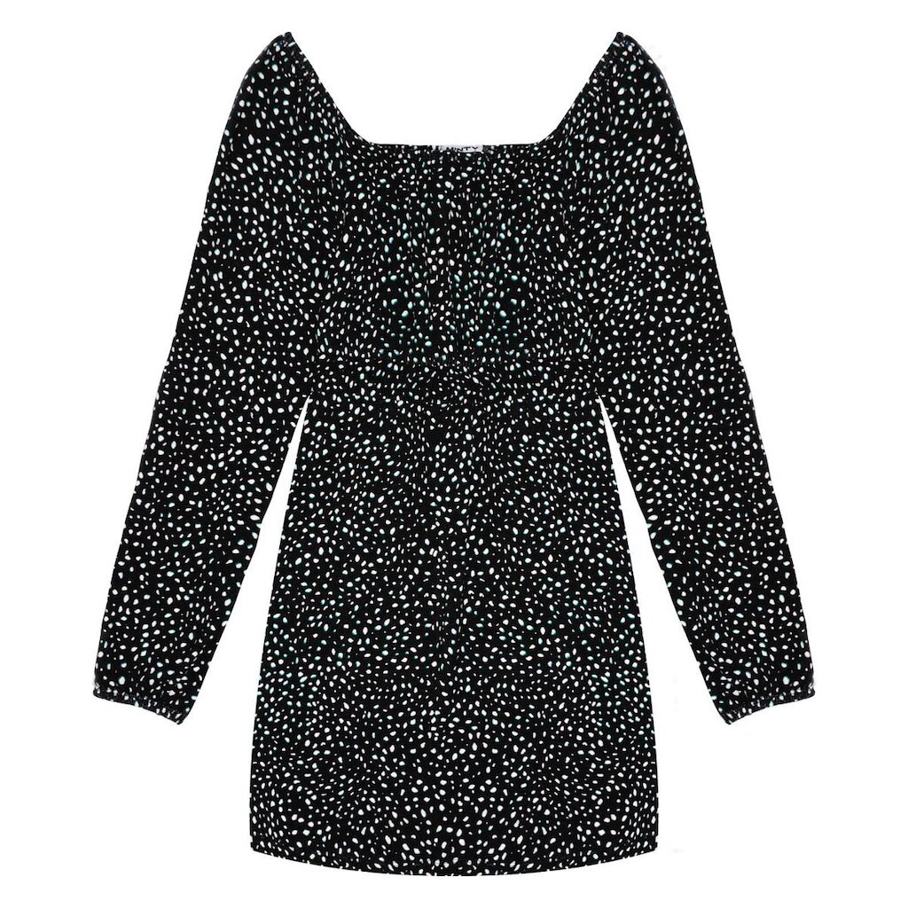 Vestido Manga Longa Juvenil Em Molecotton Minty Preto