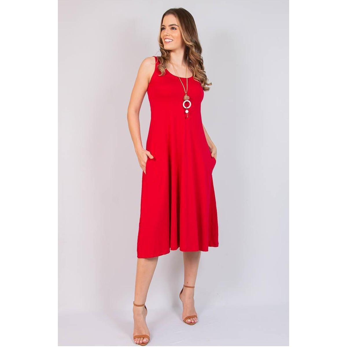 Vestido Maria Paes Midi Menor preço em Vestido Maria Paes Midi