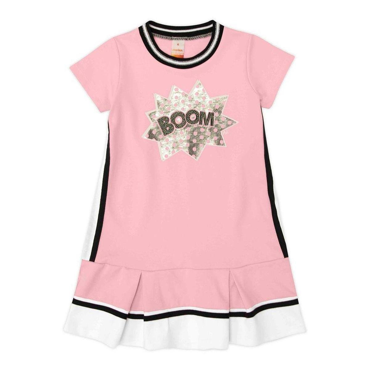 Vestido Marisol Infantil Manga Curta - 10317510I - Rosa Menor preço em Vestido Marisol Infantil Manga Curta - 10317510I - Rosa